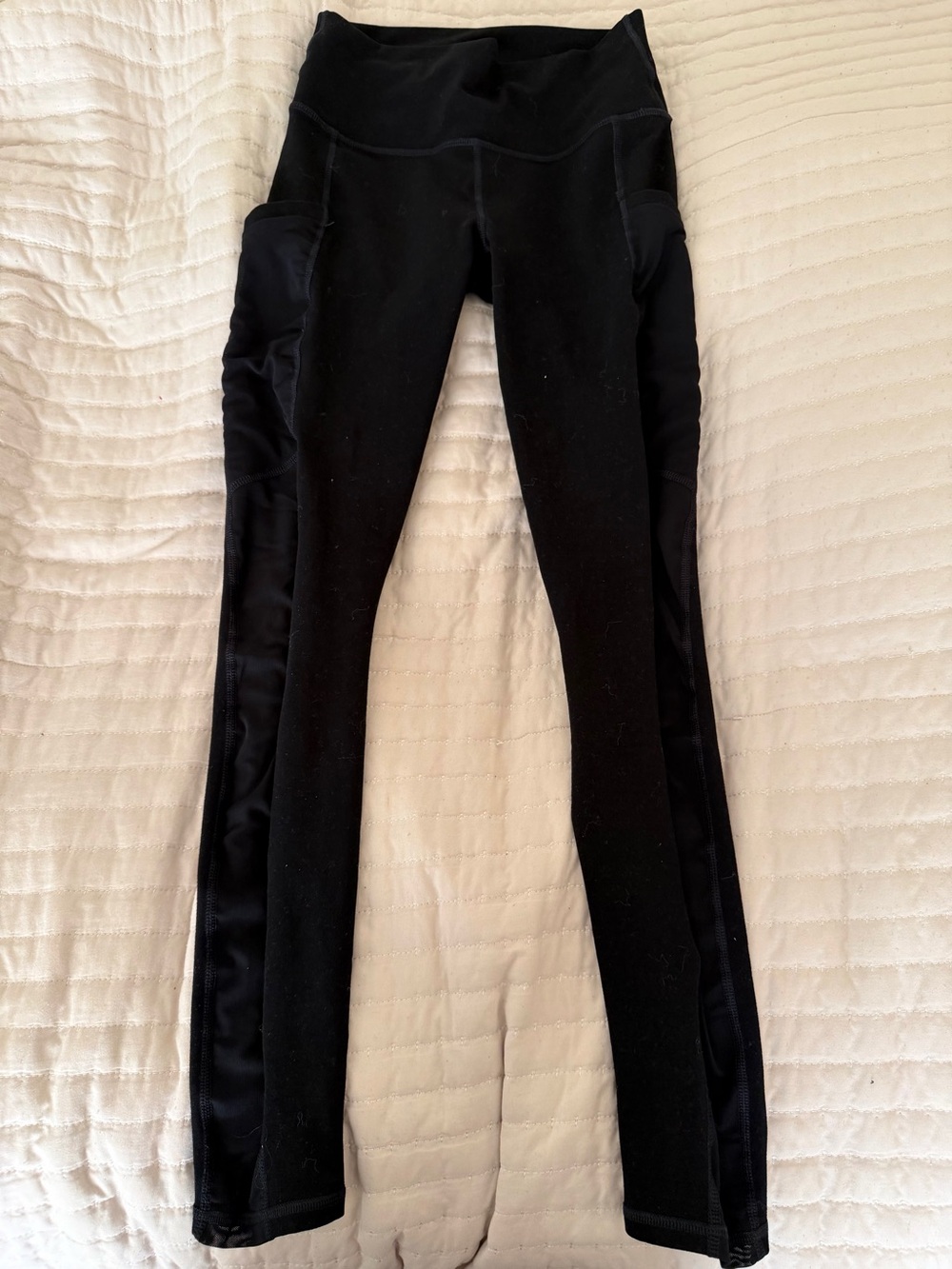 Fabletics Black High-Waist Side-Mesh Leggings